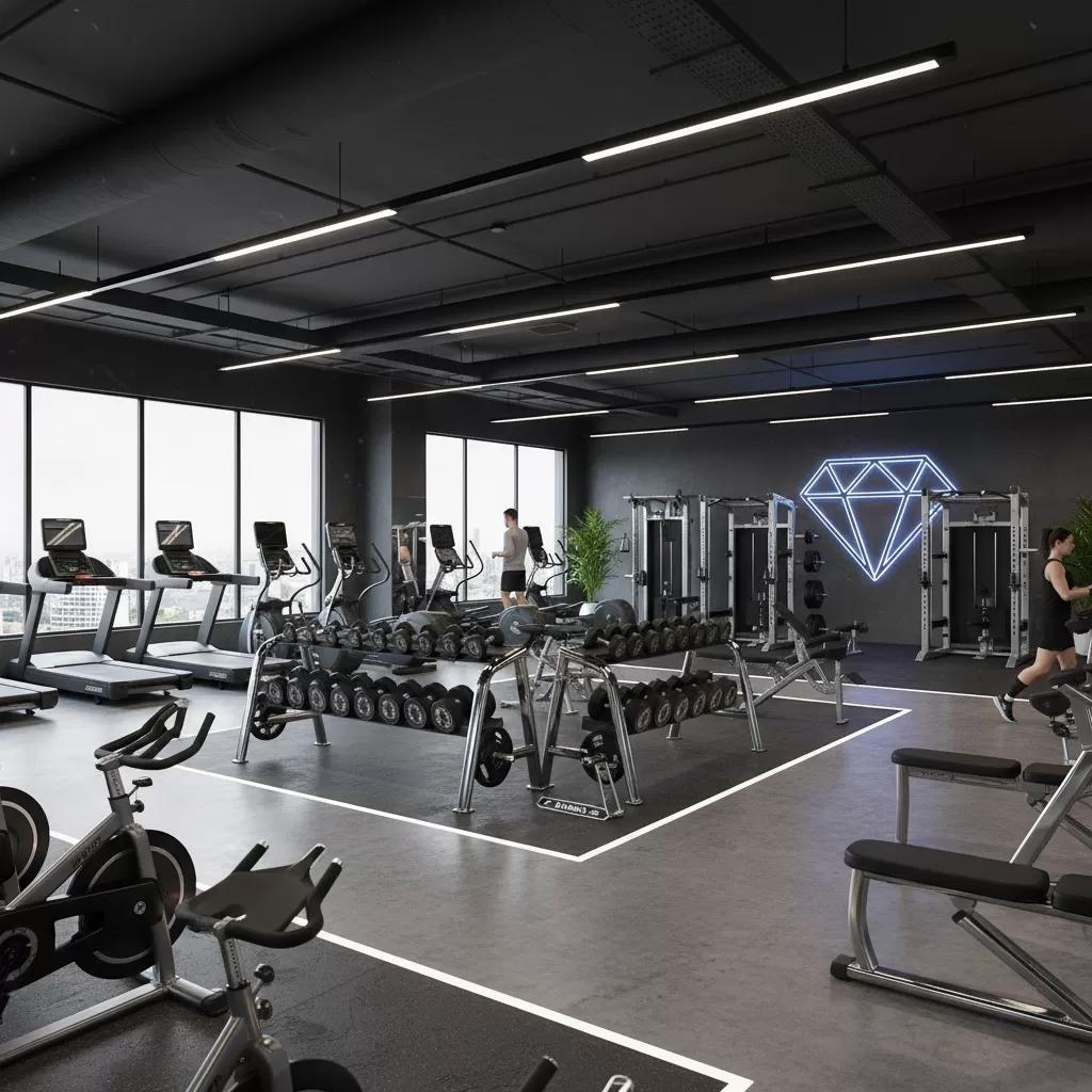 Không gian tập luyện đẳng cấp 5 sao với đầy đủ trang thiết bị hiện đại