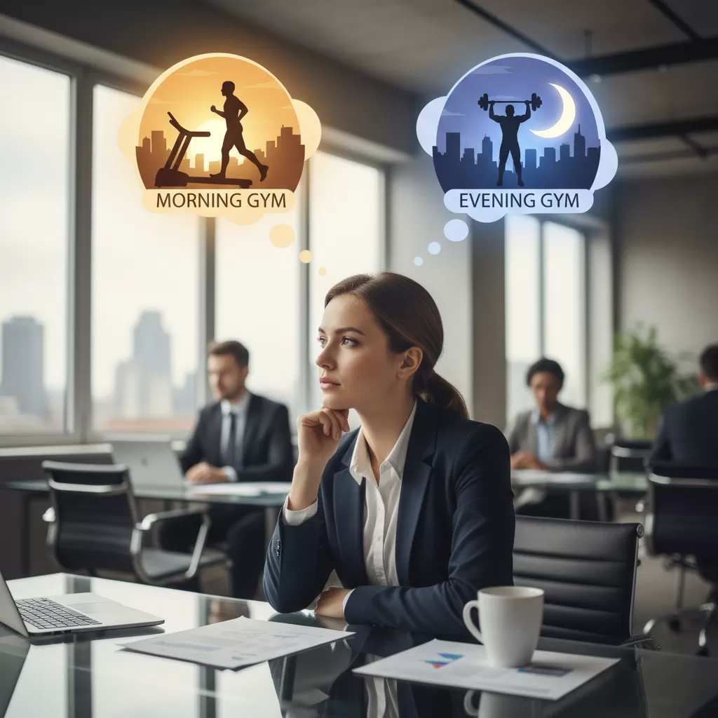 Dân văn phòng thường băn khoăn trong việc lựa chọn thời gian tập luyện phù hợp giữa bộn bề công việc