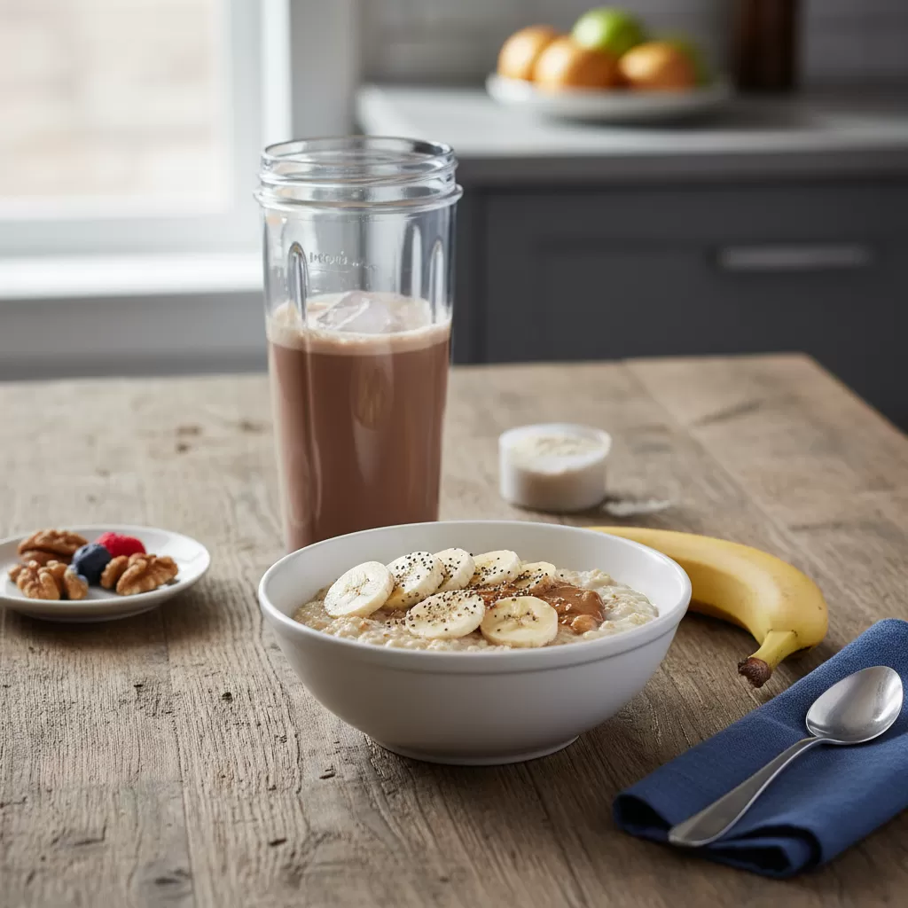 gemini_image_1772169419 Bữa ăn dinh dưỡng chuẩn bị cho buổi tập gym hiệu quả