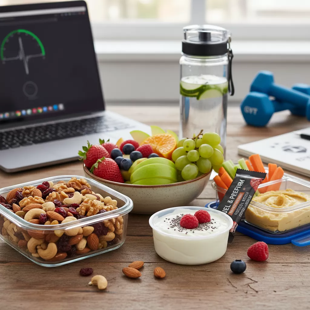 gemini_image_1772171413 Lựa chọn snack healthy buổi chiều giúp duy trì năng lượng cho dân văn phòng tập gym