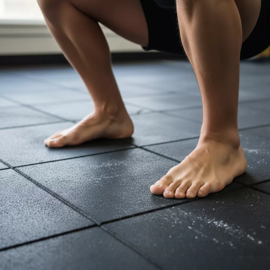 Vị trí đặt chân chuẩn xác giúp phân bổ lực vào cơ mông hiệu quả hơn