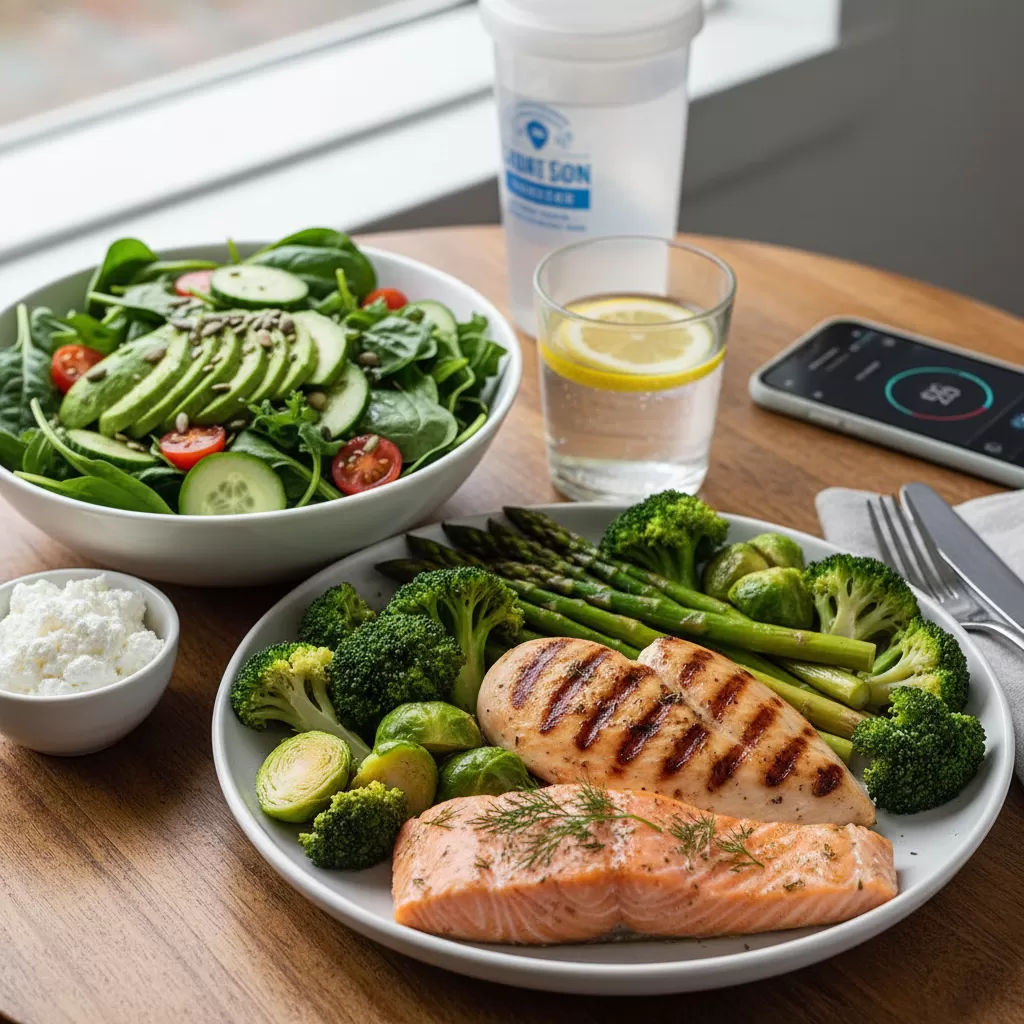 gemini_image_1772176609 Chế độ ăn uống lành mạnh là nền tảng để đạt được kết quả tập luyện mong muốn