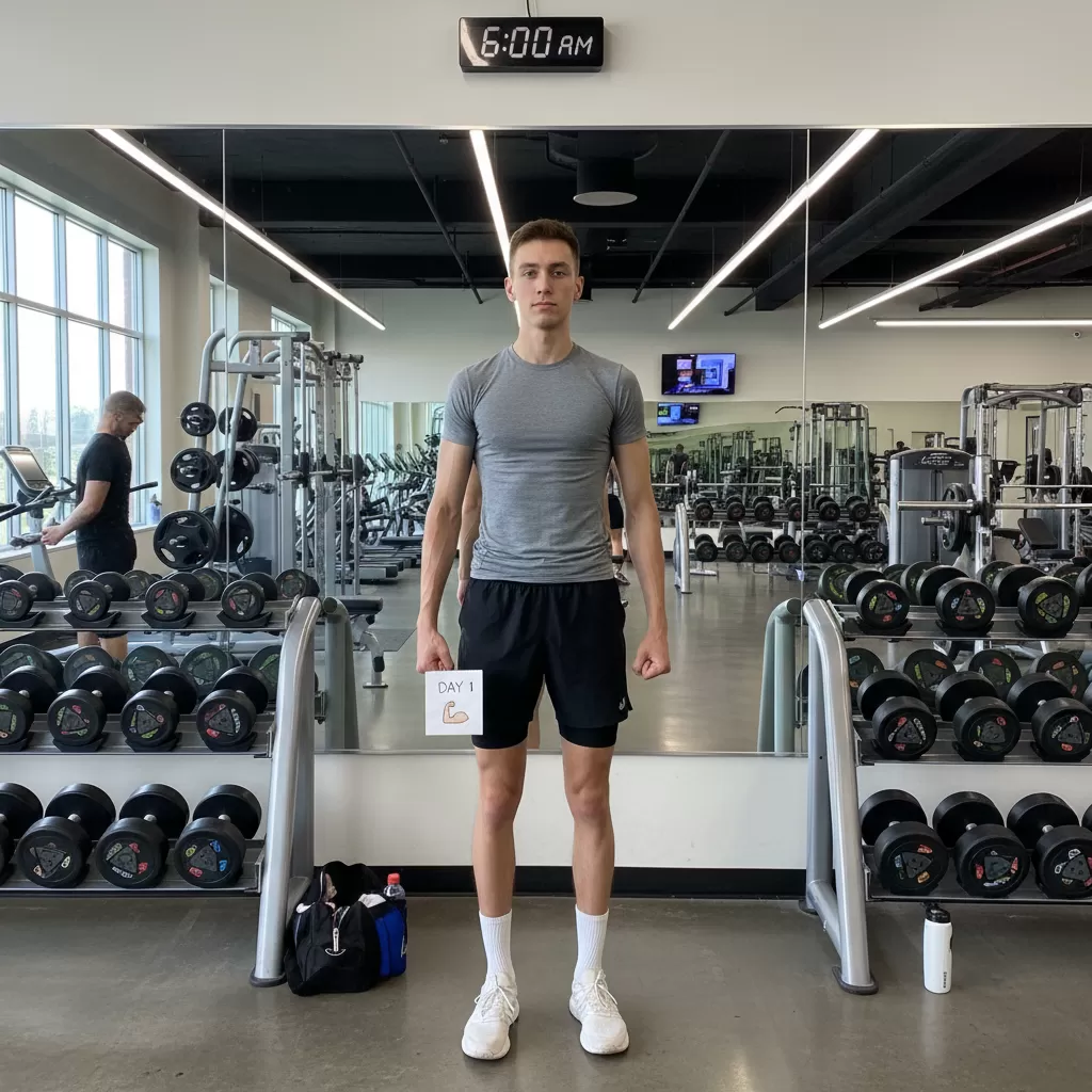 gemini_image_1772176842 Bắt đầu hành trình thay đổi vóc dáng với lịch tập gym khoa học cho nam gầy