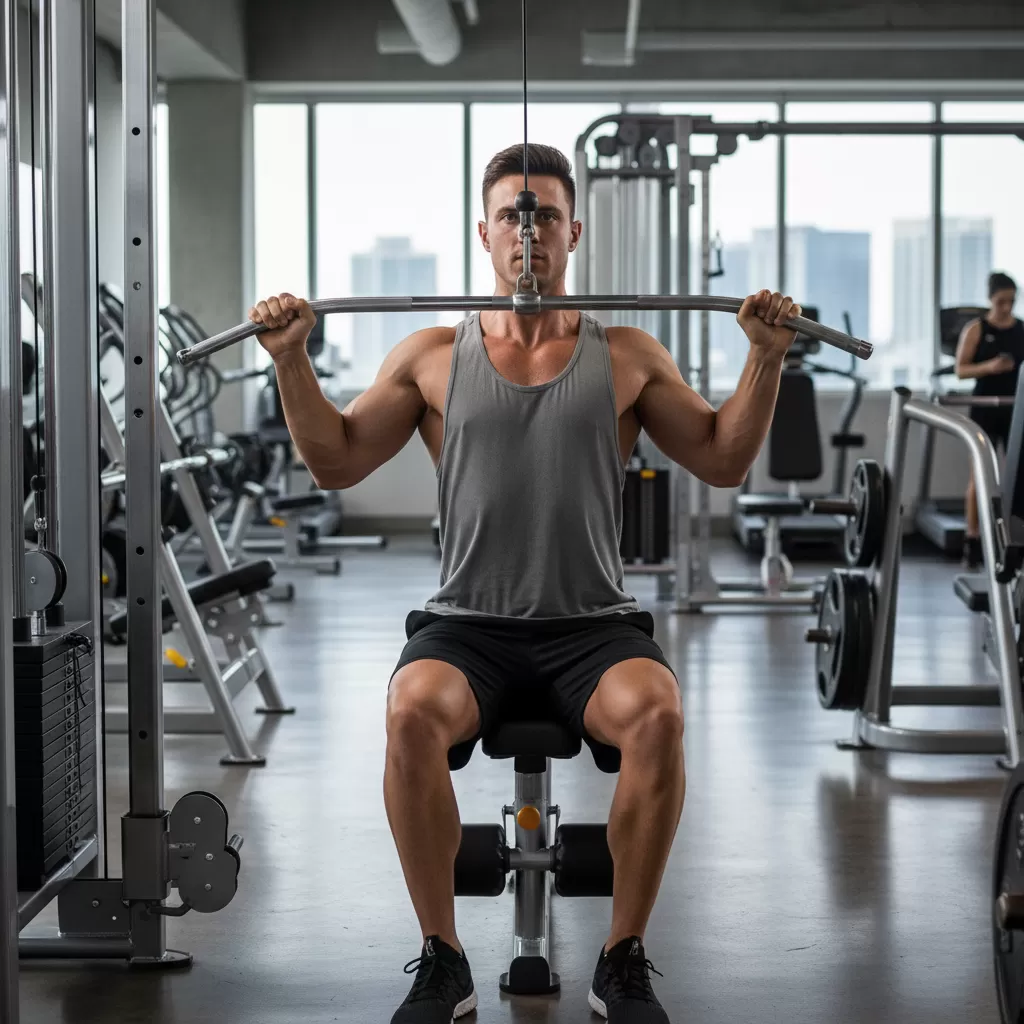 Bài tập Lat Pulldown giúp phát triển chiều rộng của cơ xô và cải thiện tư thế