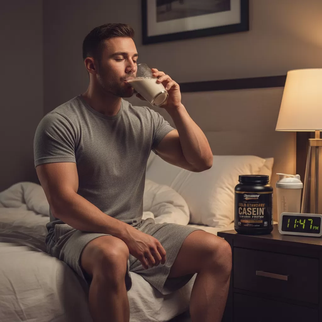 gemini_image_1772190067-1 Bổ sung protein chậm tiêu hóa giúp duy trì trạng thái đồng hóa suốt đêm