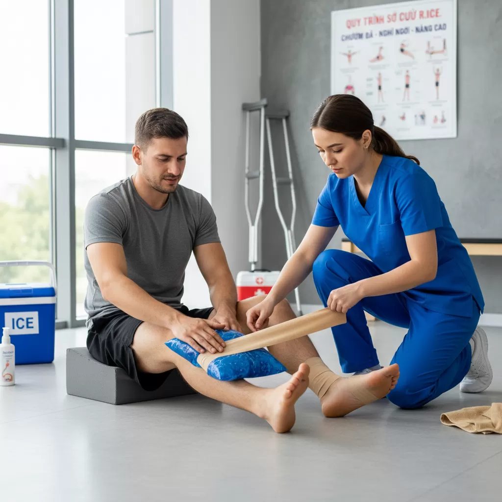 Áp dụng quy tắc RICE kịp thời giúp hạn chế tổn thương tiến triển nặng hơn