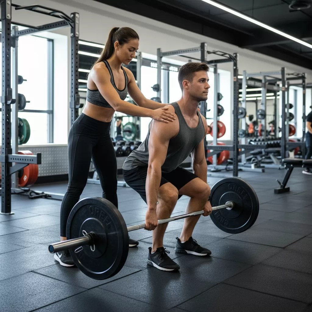PT theo sát từng chuyển động để đảm bảo kỹ thuật chuẩn xác và ngăn ngừa chấn thương