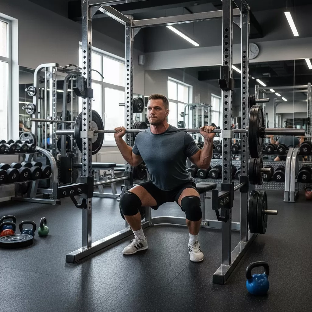 gemini_image_1772207734 Các bài tập Compound như Squat giúp tác động lên nhiều nhóm cơ cùng lúc